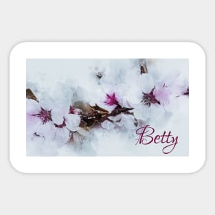 Cherry Blossom Designer Artwork Name Betty Sticker